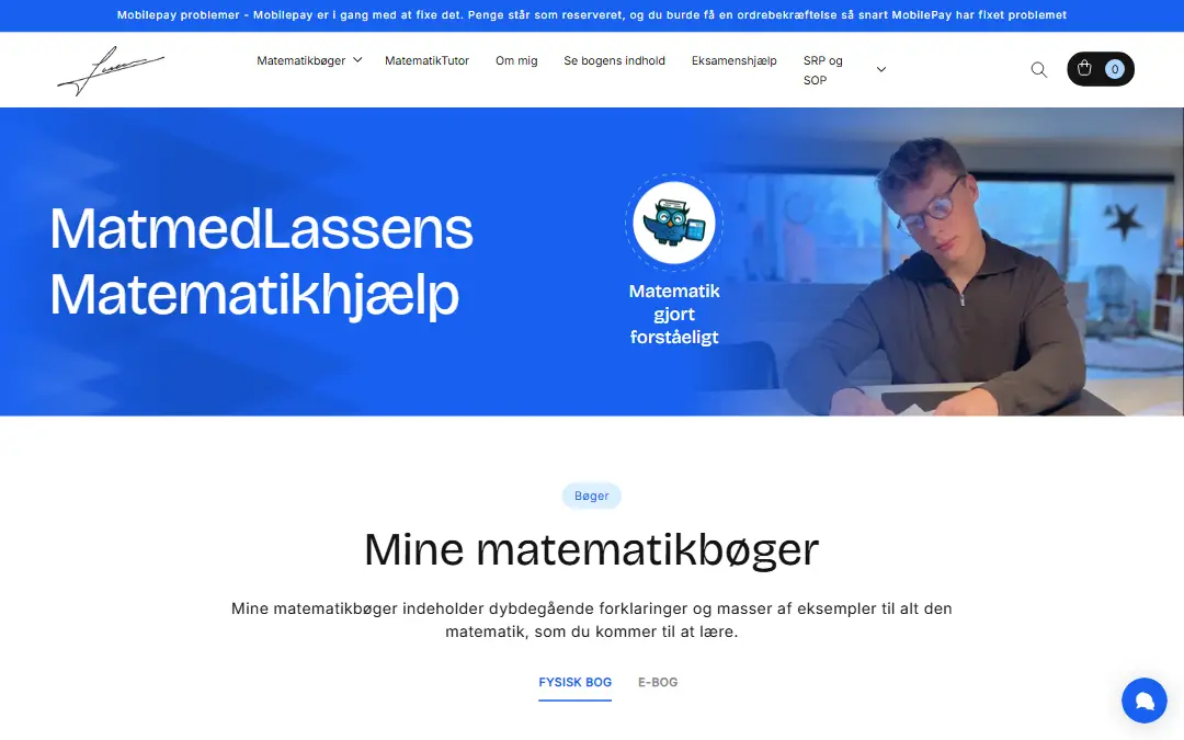 Mat Med Lassen website homepage