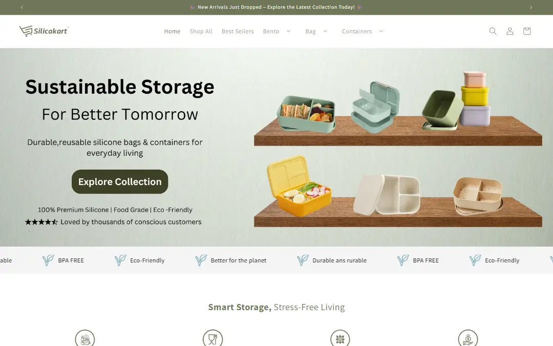 Silica Kart website homepage